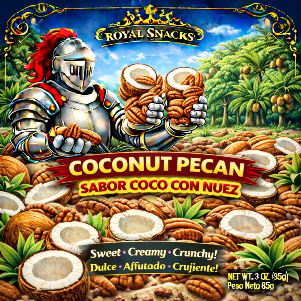 Royal Snacks Coconut Pecan — Sabor Coco con Nuez 3oz