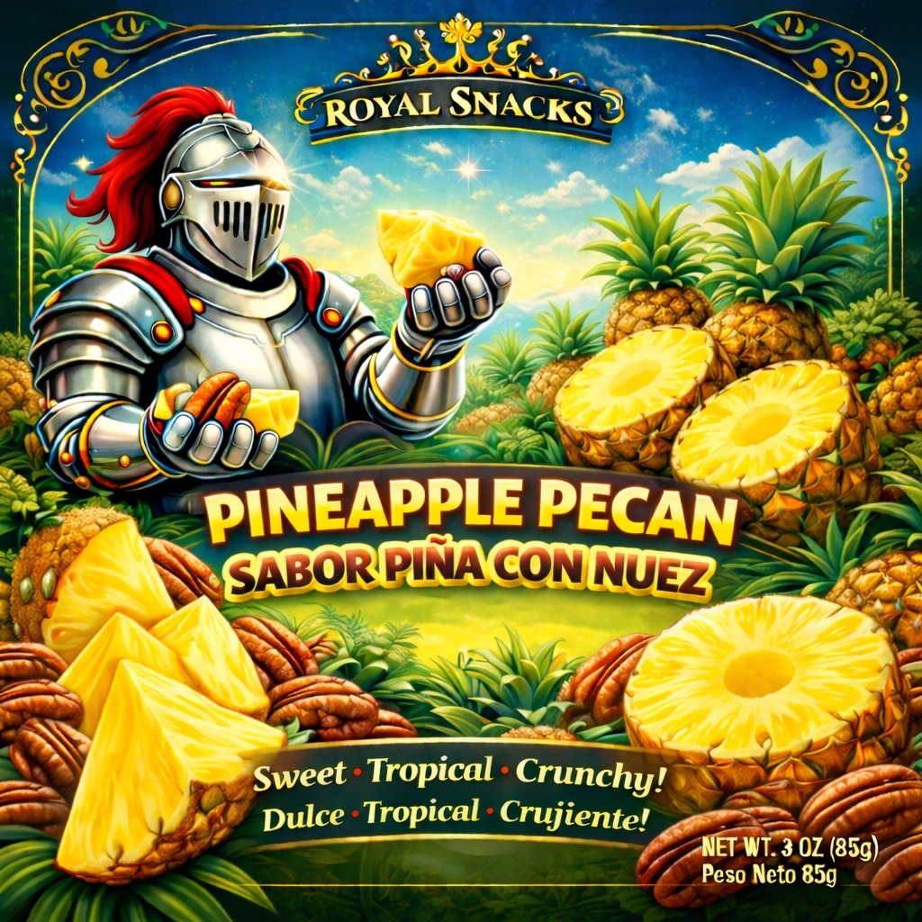 Royal Snacks Pineapple Pecan — Sabor Piña con Nuez 3oz