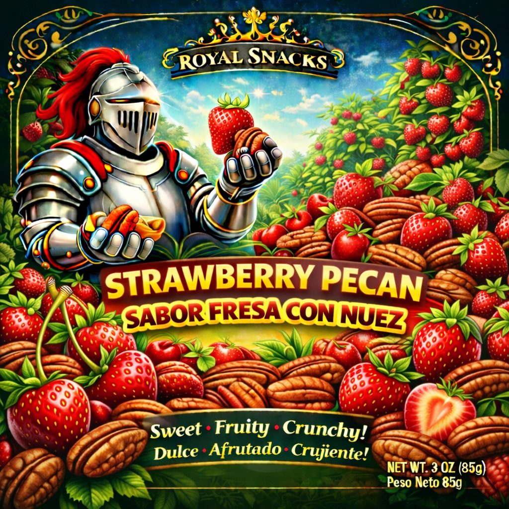 Royal Snacks Strawberry Pecan — Sabor Fresa con Nuez 3oz