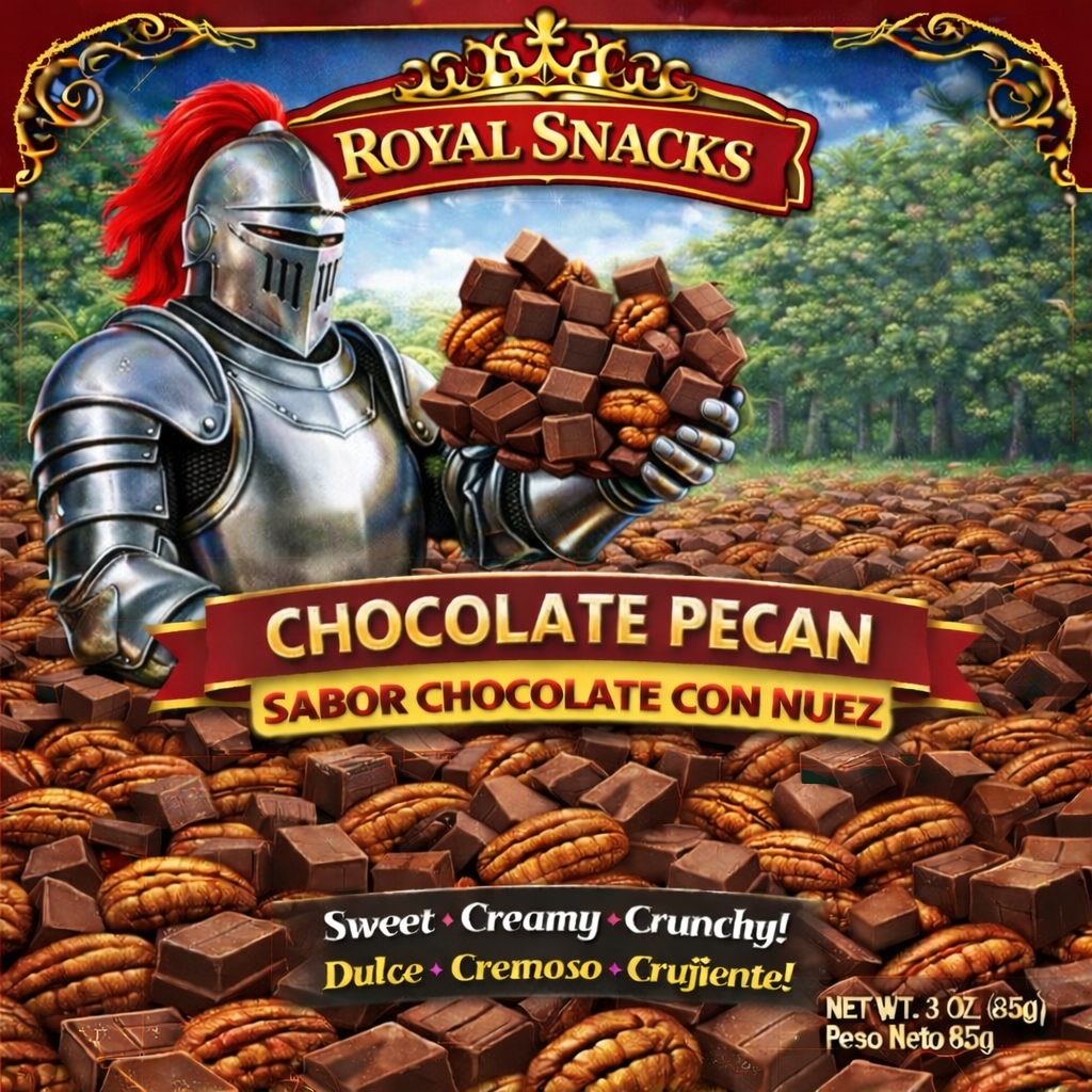Royal Snacks Chocolate Pecan — Sabor Chocolate con Nuez 3oz